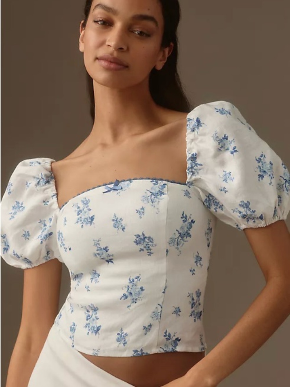 Reformation Marella Linen Top